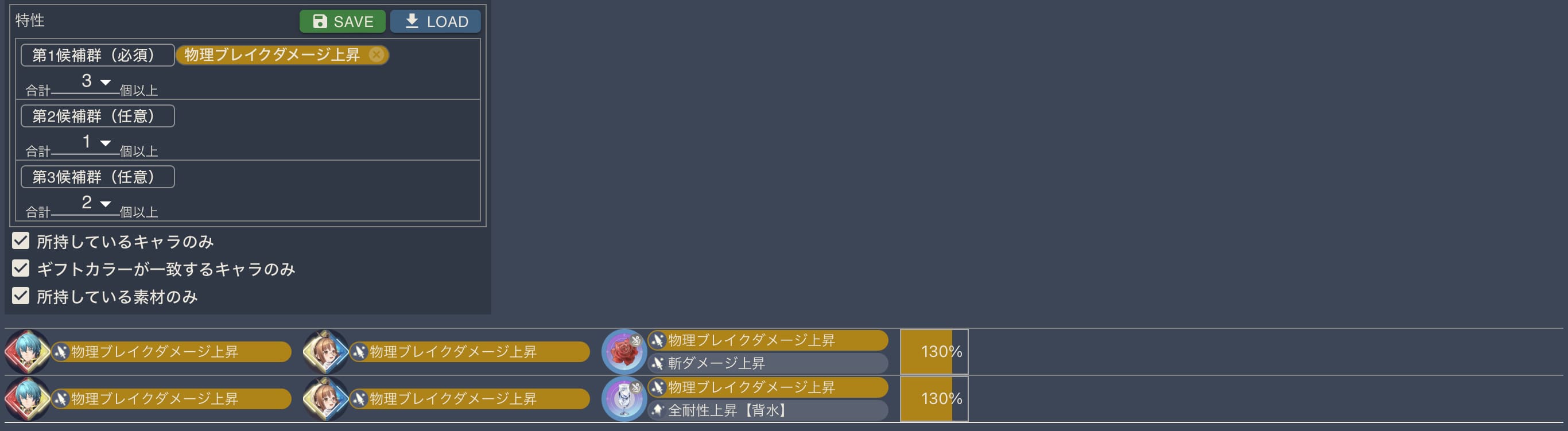 物理ブレイクダメージ上昇*3